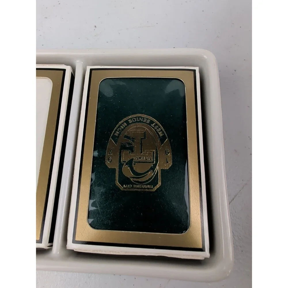 Horchow Japan Trinket Card Holder 2 Decks Unopened Cards Small Chip